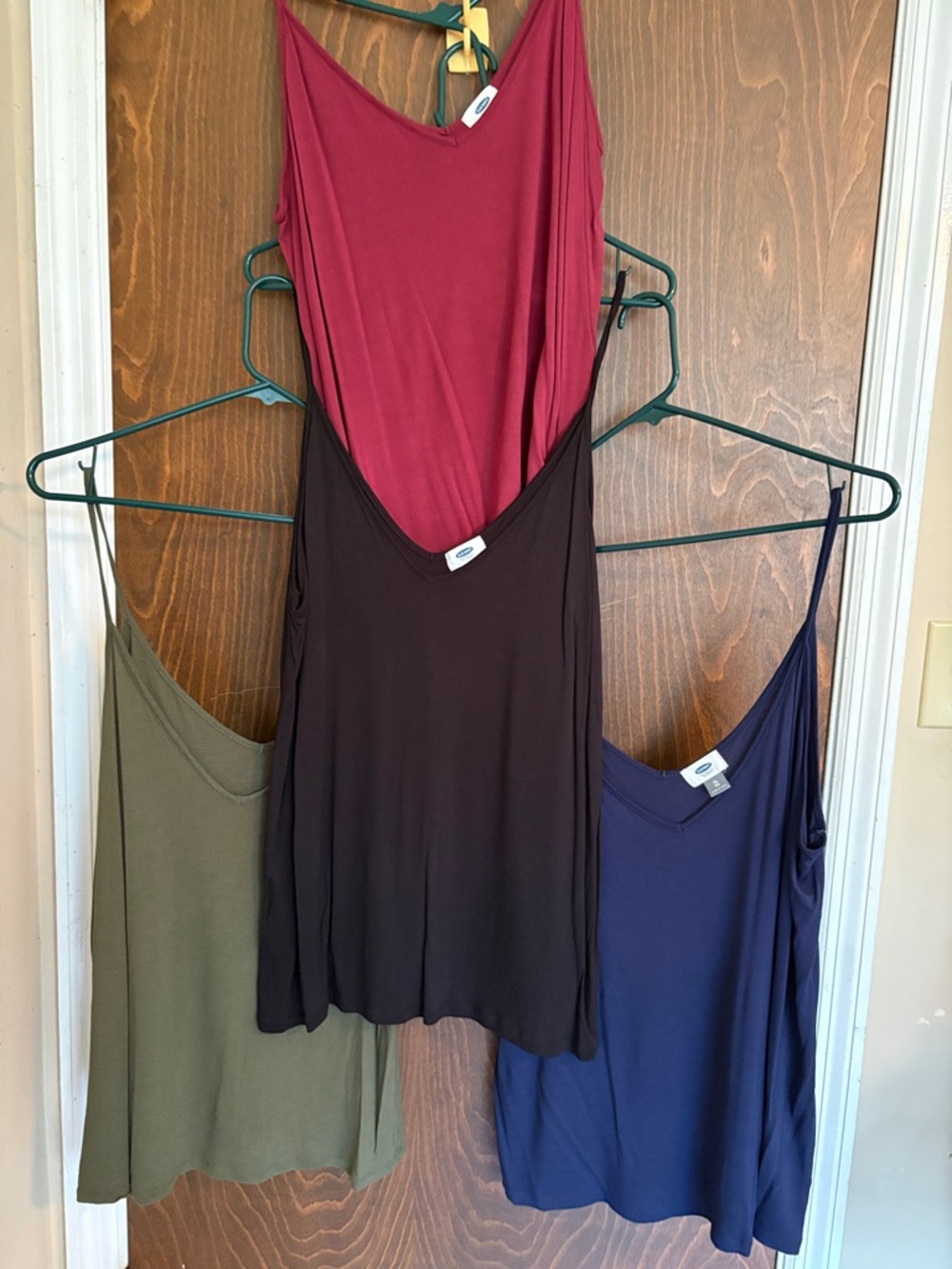 Old Navy Women's Camisole Tanks in Burgundy, Black, Olive, Navy